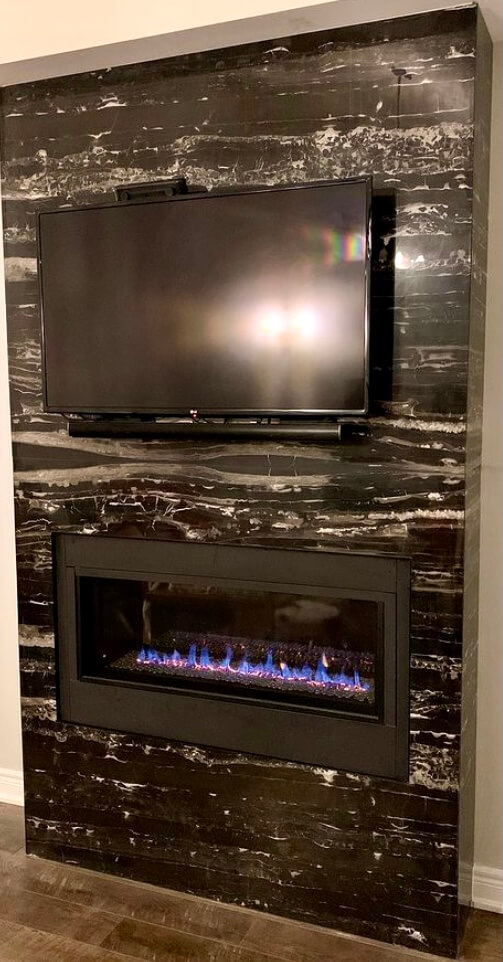 Fireplace Porcelain Plus A Woodvein 2 — Fireplaces & Wall Features
